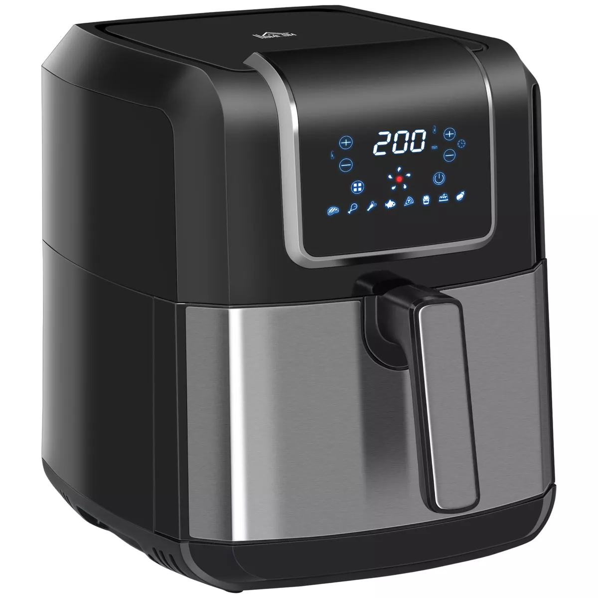 HOMCOM Air Fryer 1700W 6.5L with Digital Display Timer for Low Fat