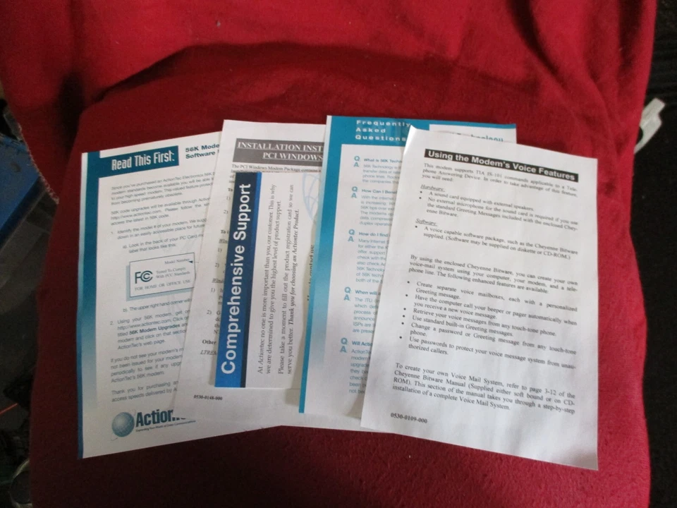 ACTIONTEC 56K PCI PRO INTERNAL DATA/FAX MODEM NOS WINDOWS MODEL PCI56019-01 NEW - Image 4 of 4