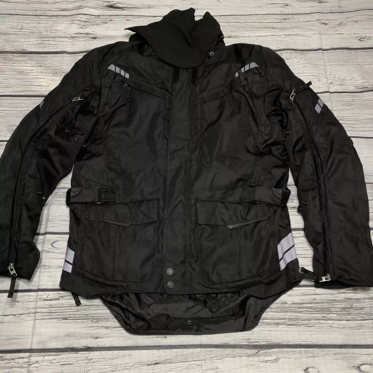 FIELDSHEER MOTORCYCLE BLACK JACKET LARGE MENS TOUR VENTED MESH ALL