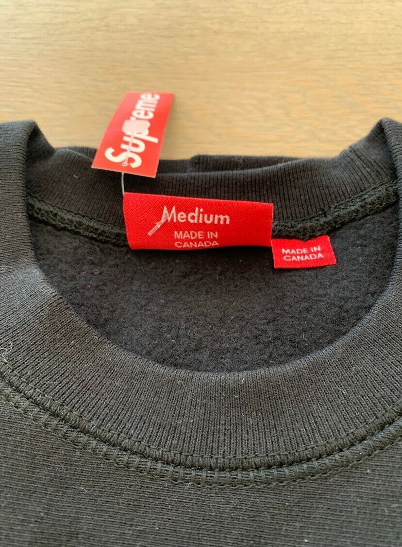 Supreme Box Logo Crewneck (FW18) Black - NWT