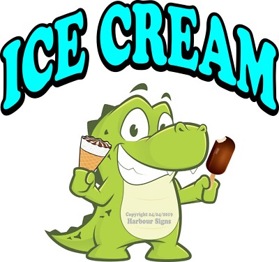 Ice Cream DECAL (CHOOSE YOUR SIZE) D Bar Cone Food Truck Concession Sticker
