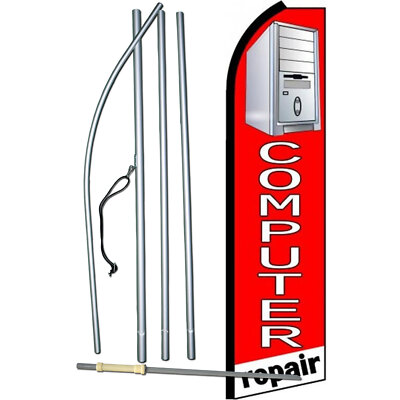 Computer Repair Swooper Flag Kit