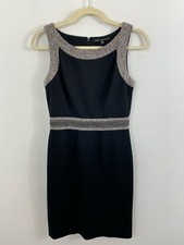 White House Black Market Ponte Knit Tweed Sheath Dress Size 2 Rayon Nylon Blend