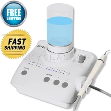 Dental Portable Ultrasonic Piezo Scaler & 2*Bottles Fit EMS/Woodpecker Handpiece