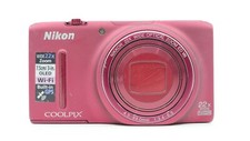 Nikon Coolpix S9500 fotocamera digitale rossa - flash parzialmente difettoso difettoso altrimenti ok - leggi!