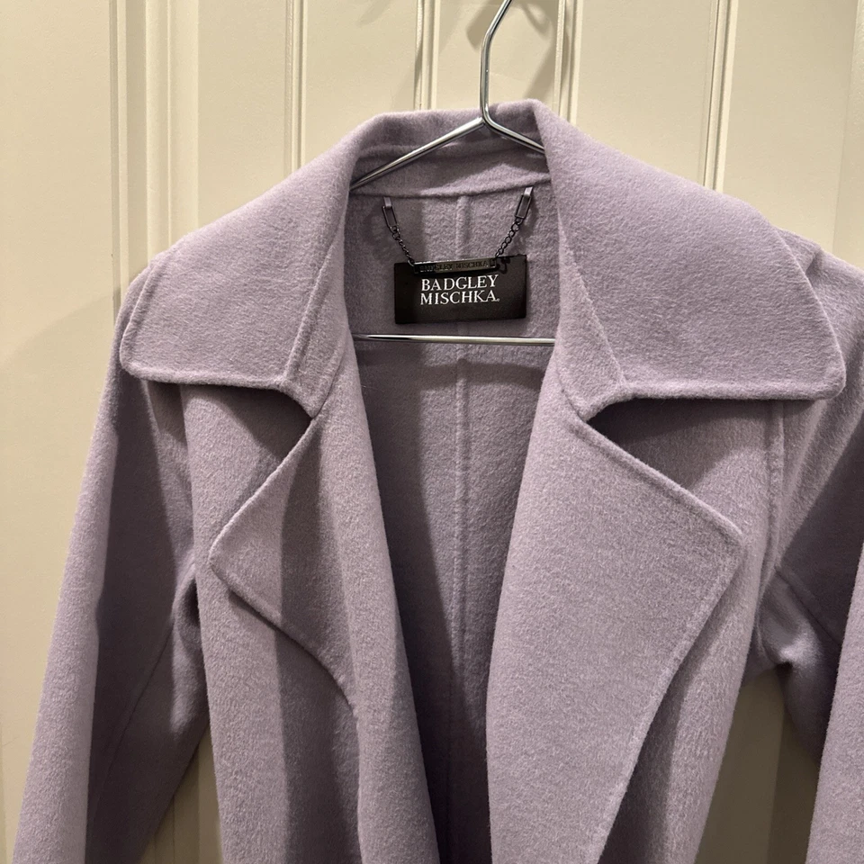 Casaco Badgley Mischka cinza tamanho mistura lã/poliéster - Imagem 2 de 4
