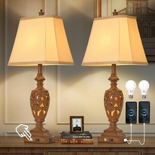 29.5"H Touch Traditional Table Lamp Set of 2,Vintage Bedside Nightstand Lamps...