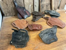 Lot Of 8 - Leather Holsters Left Hand Gould Galco Ross Don Hume Desantis Safari
