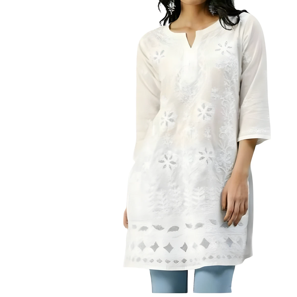 Buy Chikankari Cotton Kurti | Ladies Fashion Hub