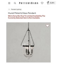 Pottery Barn Exeter 5-jar Pendant 
