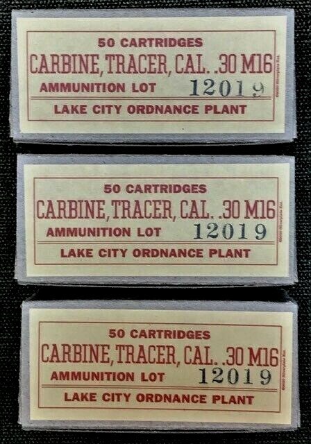 LAKE CITY ORDNANCE PLANT M1 CARBINE TRACER WWII NEW REPLICA 50