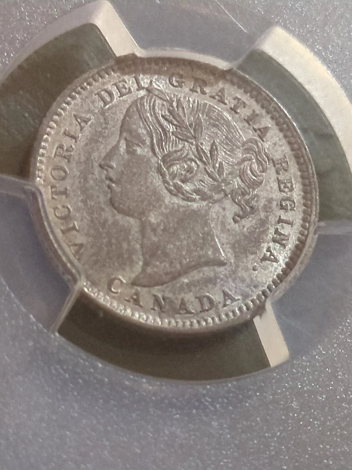1896 Canada 10 Cents Obverse 5  AU Details Cleaned PCGS Graded - Image 4 of 4