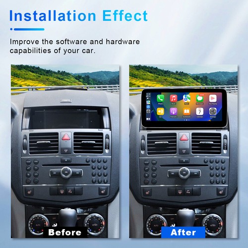 Radio Android Auto 10.25"" Pantalla Linux Wifi Carplay Para Benz C CLK W204 2008-10 - Imagen 2 de 12
