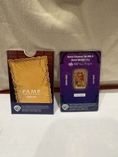 2023 5 gram PAMP Suisse Willy Wonka Golden Ticket Gold Bar. 146/3000 Low Number