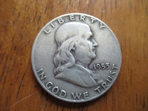 1953-D Franklin US Silver Half Dollar G - VG Free Shipping r