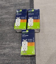 Leviton GFNT1-KW 15A 125V GFCI Receptacle/Outlet - White LOT OF 3 NEW F2
