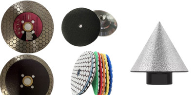 ceramic Granite Marble Polishing Kit 2'' Bevel Bit 4'' polish Pad 6'' Diamond Blade