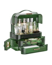 Cosmetics Storage Box Transparent Lid Large Makeup Organizer Box Drawers Port...