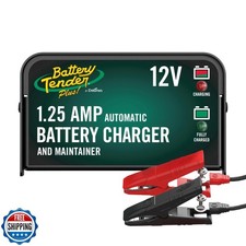 Battery Tender Plus 12V 1.25 AMP Car and Motorcycle Battery Charger and Maint