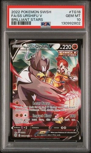 Urshifu V  PSA 10 - TG18/TG30 Swsh09: Brilliant Stars Trainer Gallery Holo