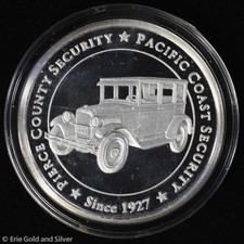 2008 Pierce County Pacific Coast Security PCS Patrol Car 1 oz Silver Medal 84.90 per troy oz