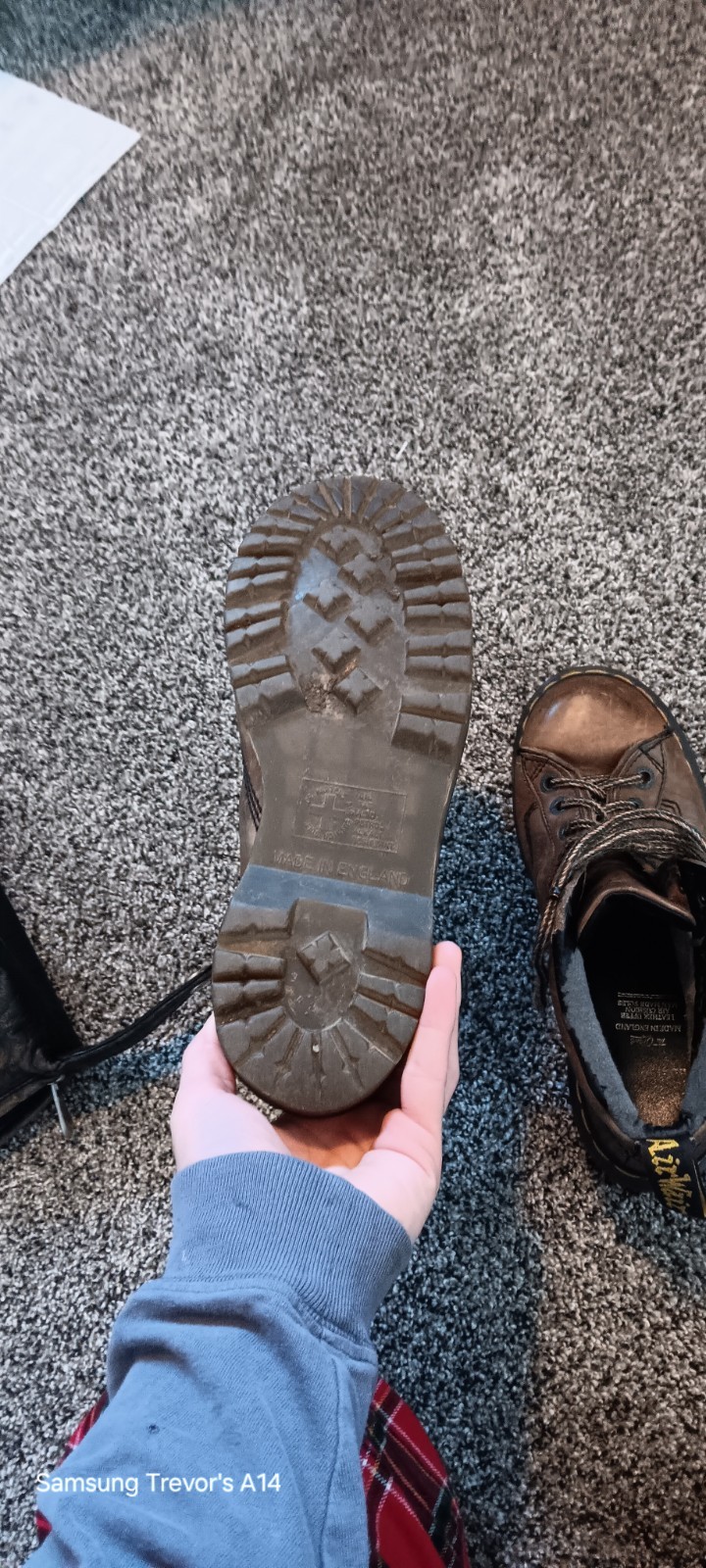 Doc Dr. Martens Brown Python Leather Boots, Vinta… - image 2