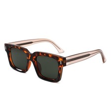 Square Oversized Retro Sunglasses Men Women Bold Thick Frame UV400 Shades
