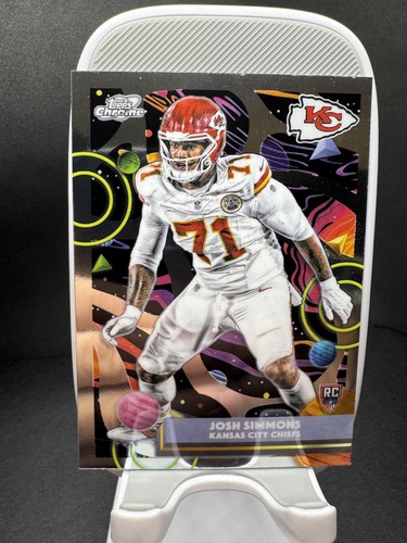 2025 Topps Chrome Cosmic #149 Josh Simmons Rookie - Kansas City Chiefs