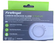 FireAngel FA3820 Carbon Monoxide Alarm 10yr battery Early Warning Indicator