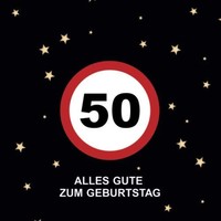 GäStebuch Zum 50. Geburtstag: Verkehrsschild-Design FüR GlüCkwüNsche &