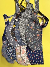 Lot of 11 Tie Back Surgical Scrub Caps with Sweatbands Floral Print