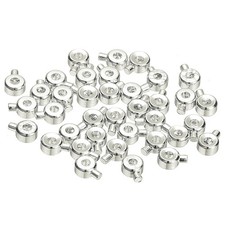 40 Pcs Crimp Beads, 3.2mm Copper Spacer Beads, White