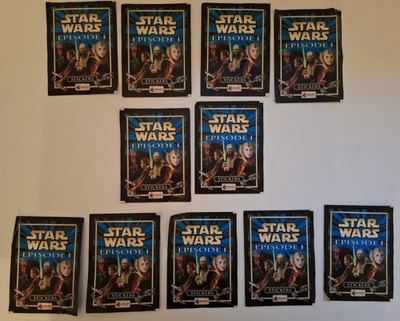 11x Sticker Packungen Merlin   Star Wars  Episode I   1999