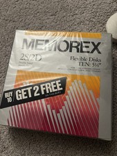 NEW MEMOREX 2S/2D Flexible Floppy Disks 5-1/4", 10 Pack Sealed
