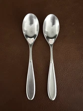 (2)  Retroneu CONTOUR  Teaspoons  6 1/2"  Satin 18/10 Stainless  China