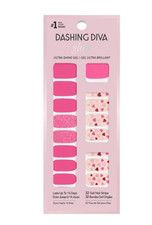 Dashing Diva GLOSS Gel Nail Polish Strips, Love on the Brain, Includes 32 strips
