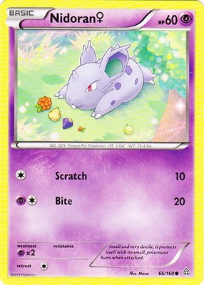 Nidoran (F) - 66/160 - Common - Near Mint