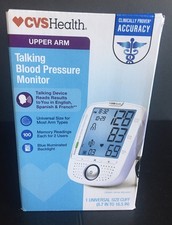 CVS Talking Blood Pressure Monitor 3 Languages Memory Universal Size Cuff Sealed