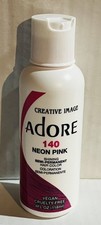 3 PACK Adore Semi Permanent Hair Dye Color 4oz 140 NEON PINK U35