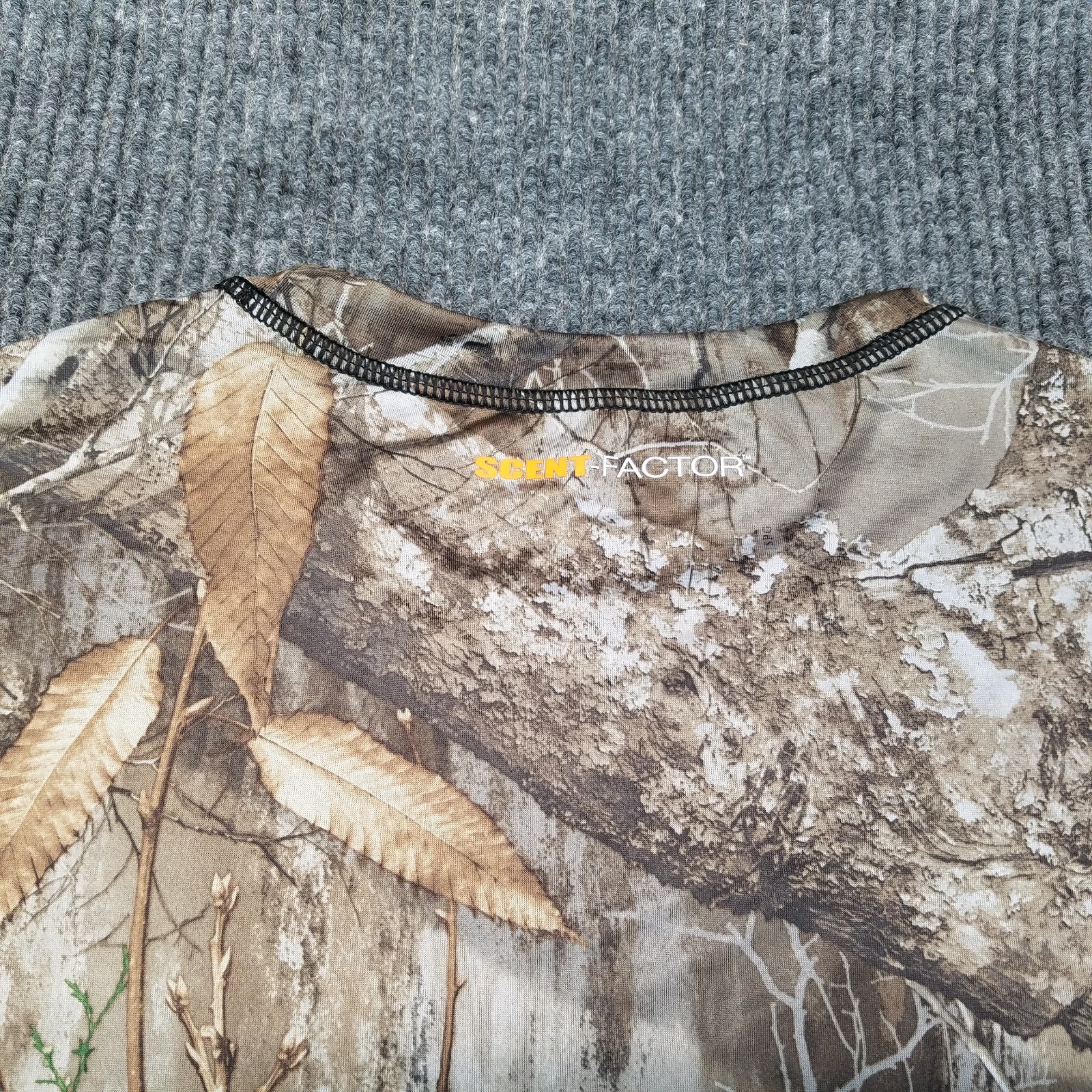 Habit Scent Factor Shirt Mens Medium M Brown Realtree Edge Camouflage Reversible