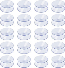 AQUANEAT 20 Pack 0.8 Inch Double Sided Suction Cups