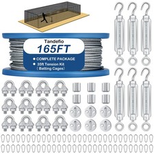 Batting Cage Netting Wire Tension Kit Batting Cage Suspension Net Hanging Kit...