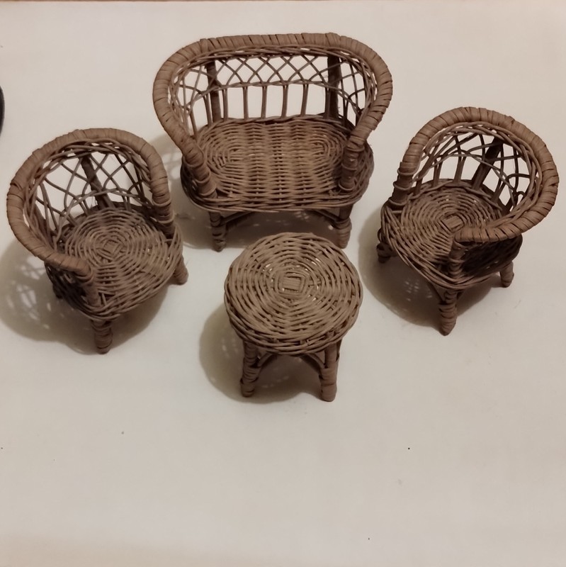 Wicker Doll Furniture 1960s