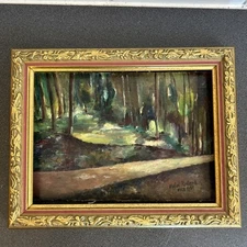 TT Vintage Michel Rostand Original Oil Signed 20th Century 21 X 14cm
