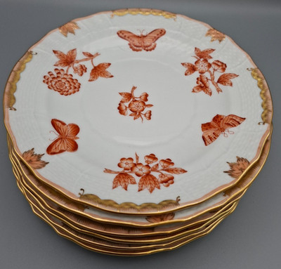6er Set Brotteller Herend Queen Victoria Fortuna Rost - 17,5 cm #2