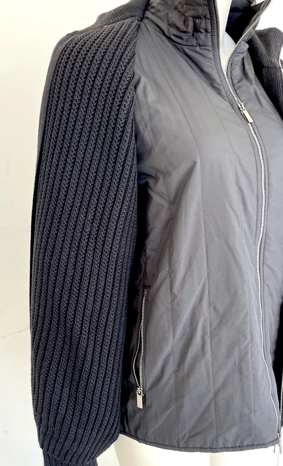 Cárdigan Suéter Zegna Sport Negro Lana Con Chaleco Adjunto Talla S Foto 3 de 4