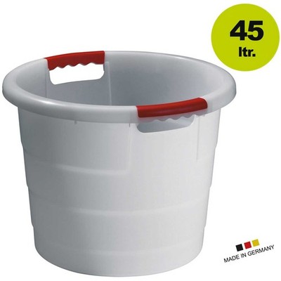 Graf Universal-Rundbehälter, lebensmittelecht, Bütte, Kübel, TONI 45 Liter weiss