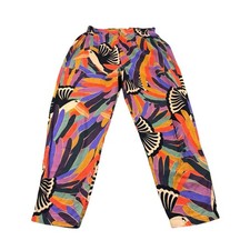 Farm Rio Multicolor Linen Blend Women’s Trouser Size Large L Mint