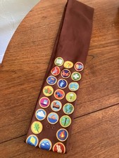 Disney Pixar Up Russell Wilderness Explorer Sash Brown Satin Costume Accessory