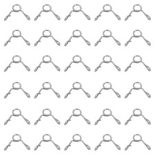 32 Pcs Wire Spring Hose Clamp for 4.5-4.8mm OD 0.16" 4mm ID Silver